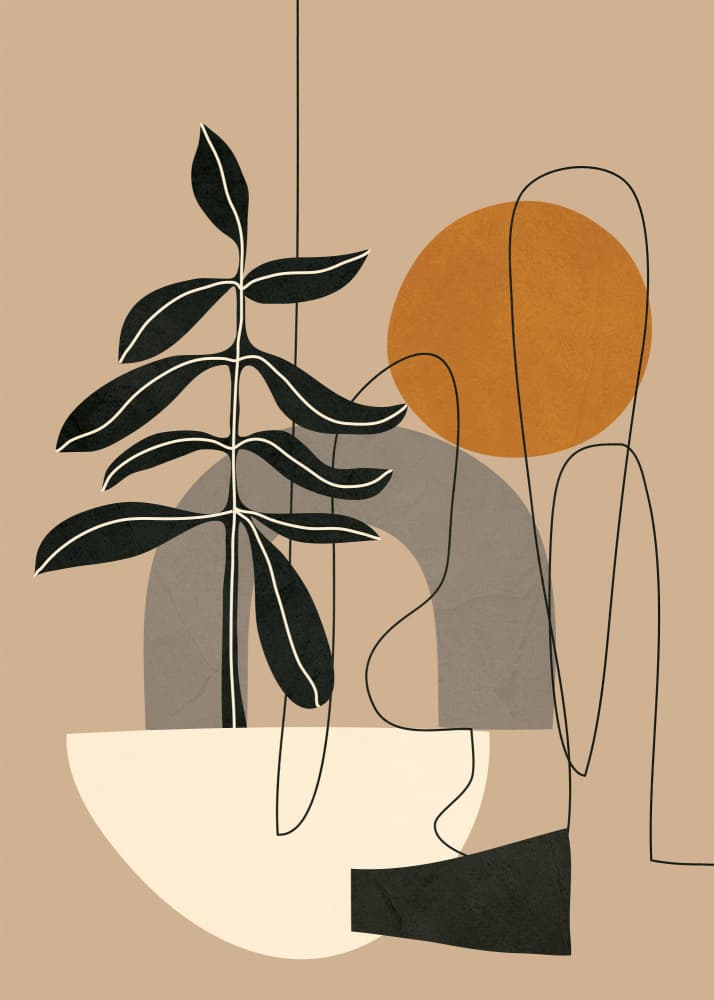 Minimalist Plant Forms by Nadjaa — canvas wall art