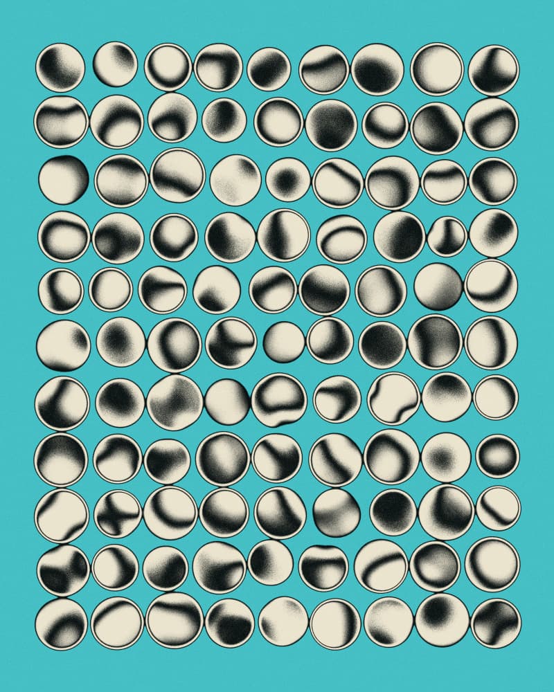 Abstract Fluid Circles by Jazzberry Blue — canvas wall art