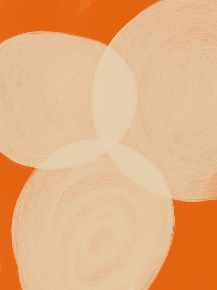 Serene Orange Shapes by Studio Palette — canvas wall art