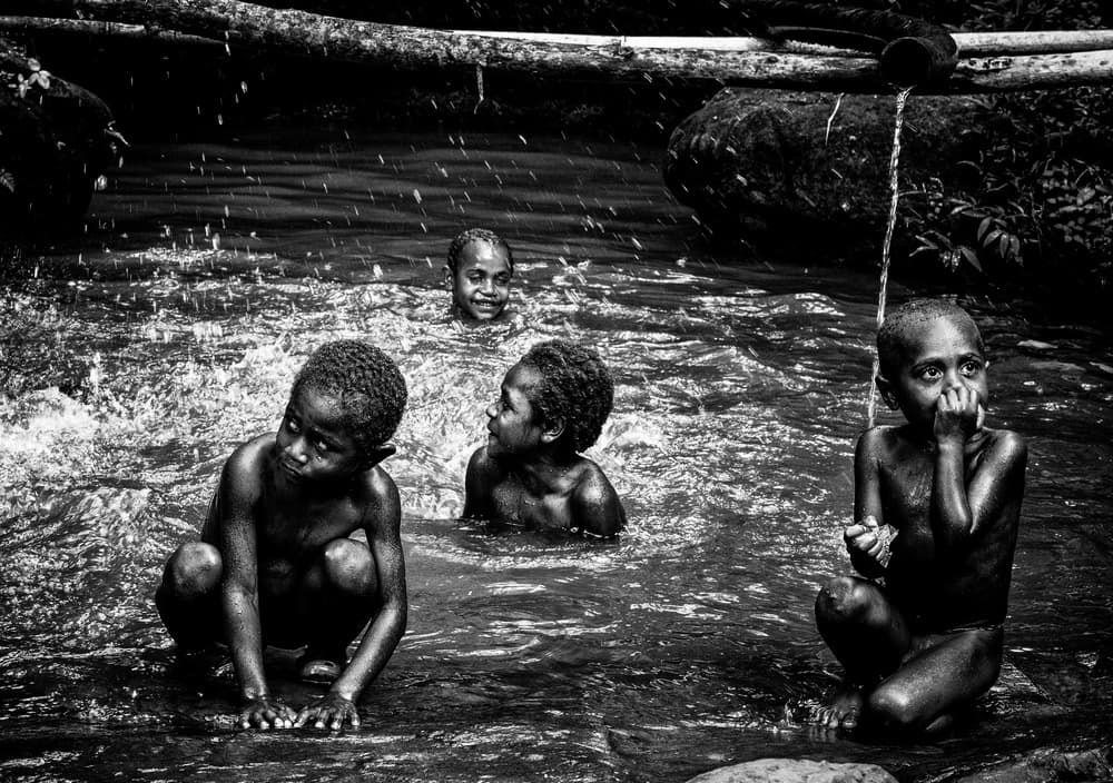 Children Of The Stream by Joxe Inazio Kuesta Garmendia — canvas wall art