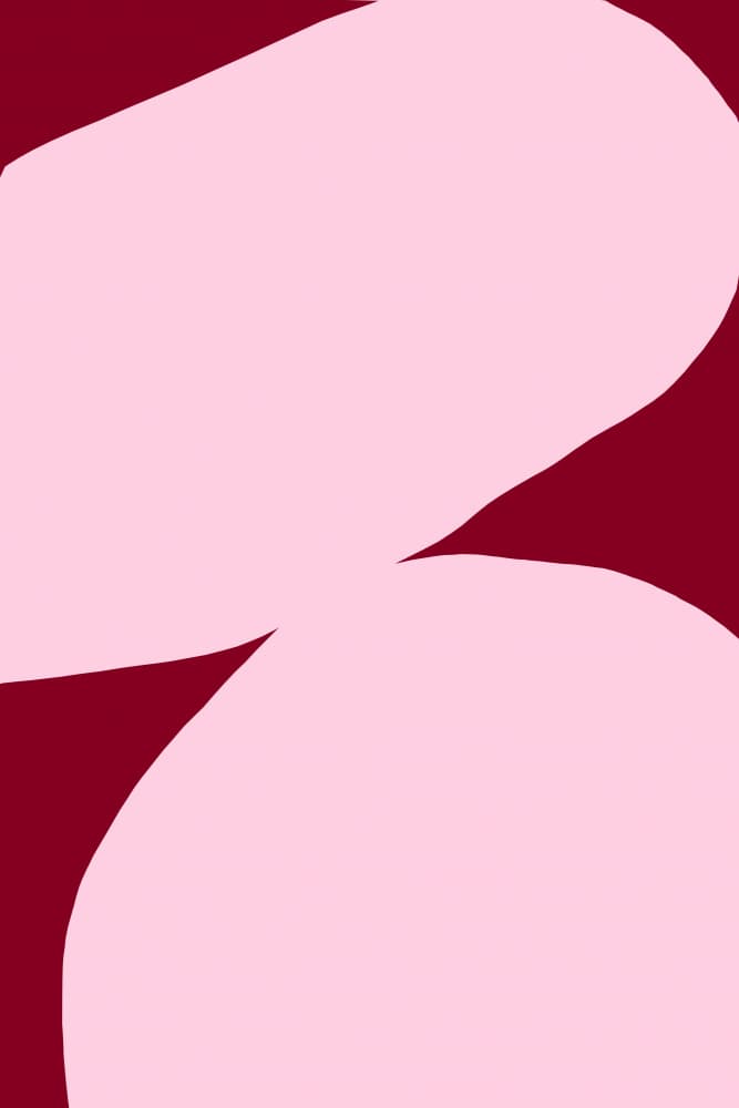 Organic Pink Red Shapes by Treechild — canvas wall art