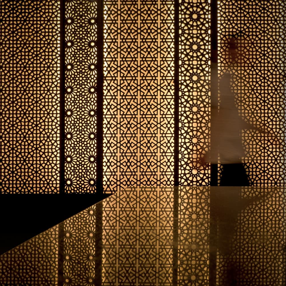Golden Geometric Light by Roberto Parola — canvas wall art