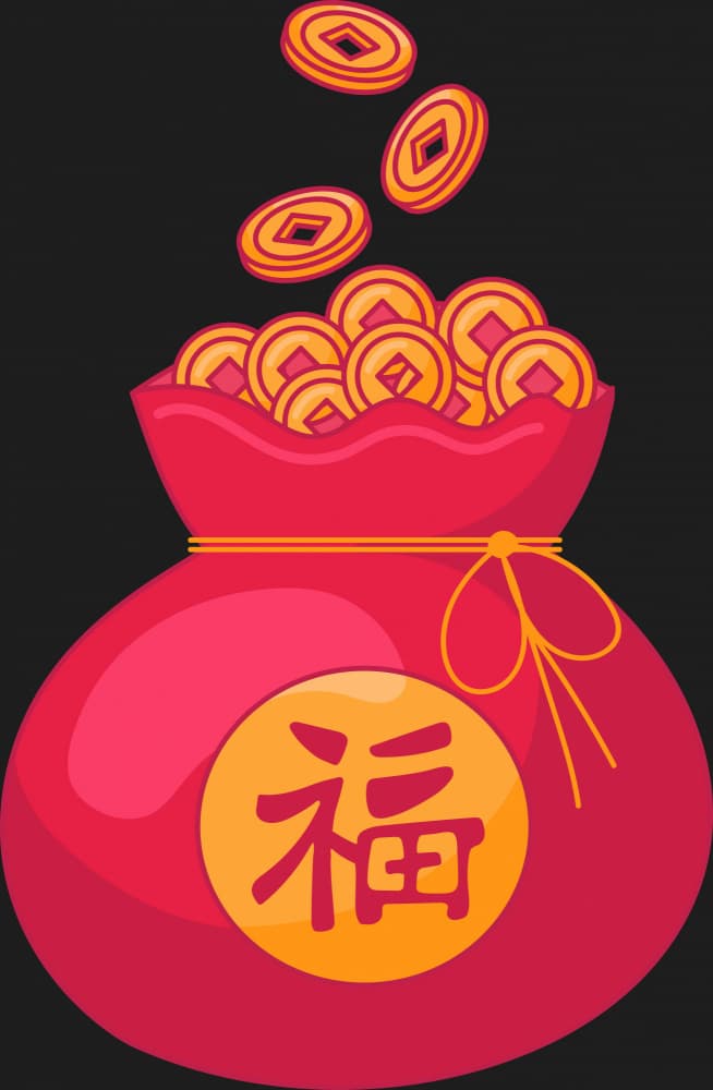 Chinese Fortune Money Bag by Marika Barsrsind β canvas wall art