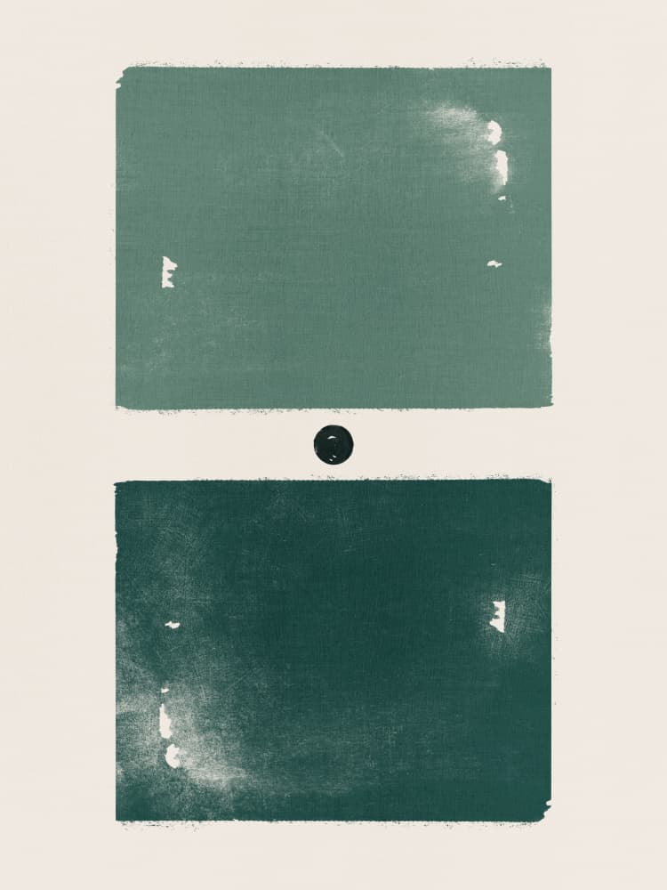 Green Color Blocks by Ema Paraschiv — canvas wall art