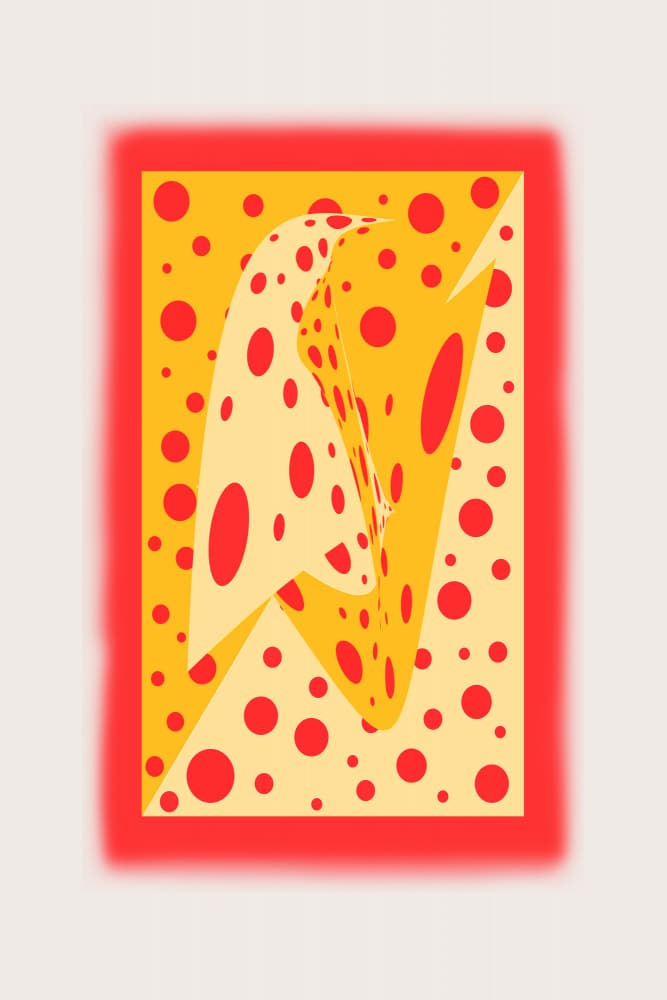Wavy Red Dot Pattern by Christina Sillen — canvas wall art