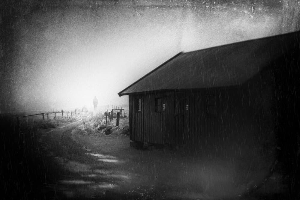 Lone Figure Winter Fog by Gustav Davidsson — canvas wall art