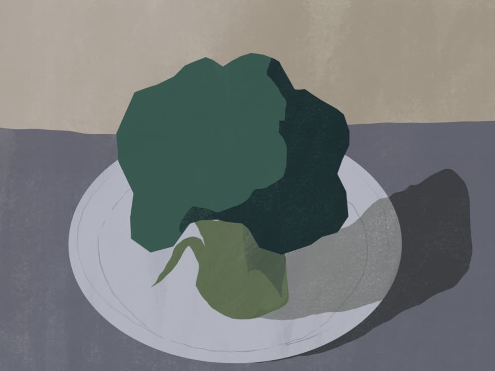 Green Broccoli Still Life by Little Dean — canvas wall art