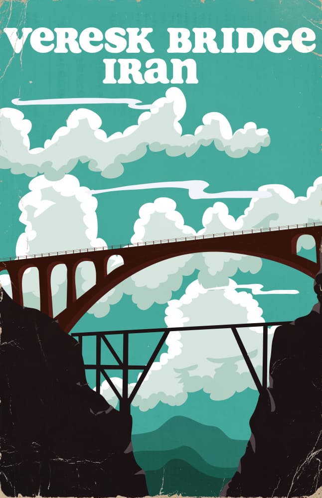 Veresk Bridge Iran by Nicholas — canvas wall art