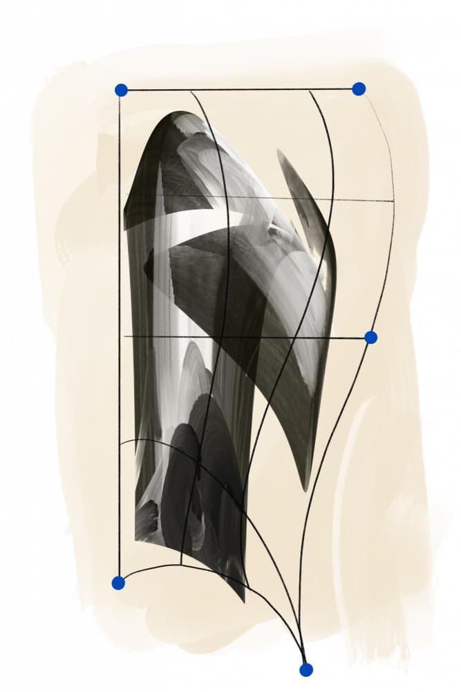 Dynamic Abstract Form by Jilli Darling — canvas wall art