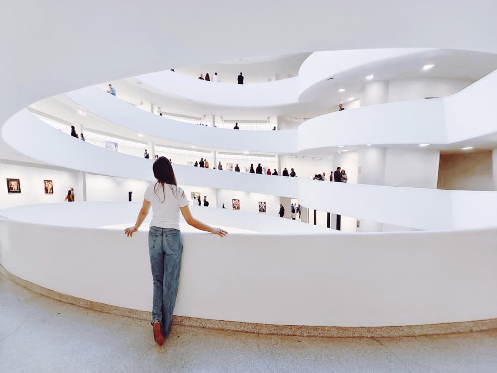 White Spiral Museum by Jasmine Zhang — canvas wall art