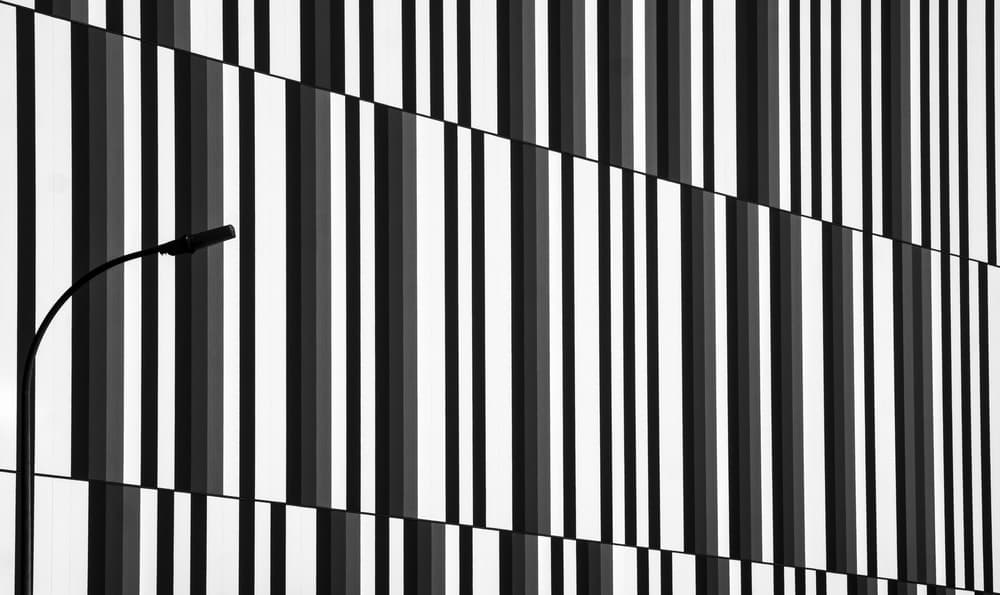 Vertical Stripes Streetlight by Lus Joosten — canvas wall art