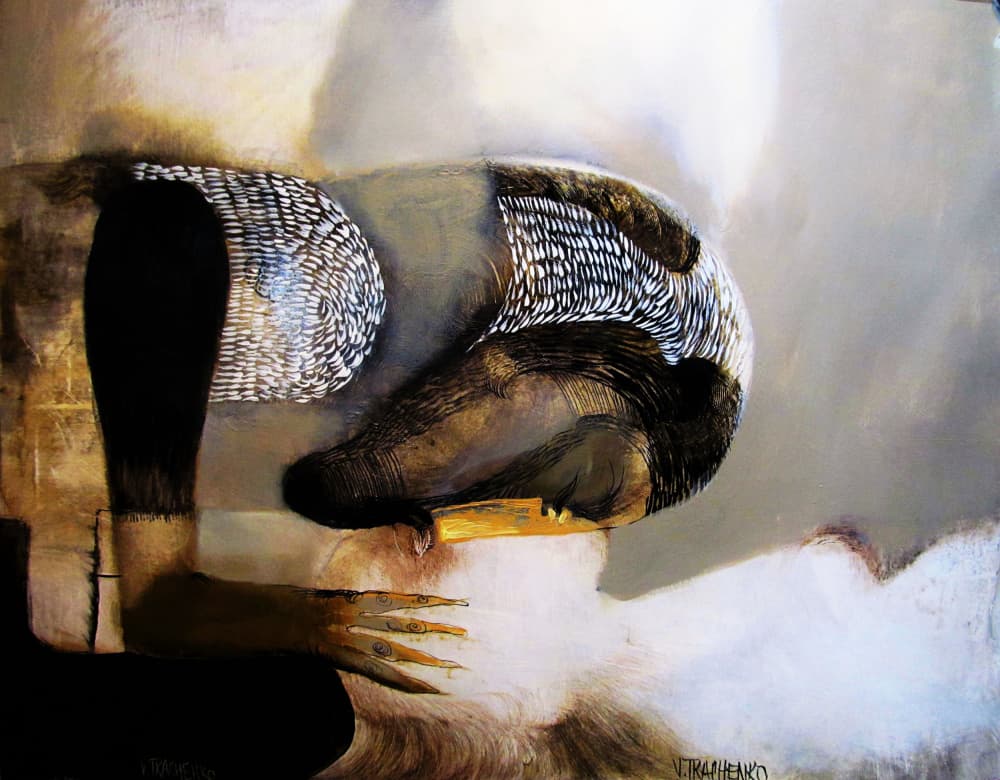 Contemplative Abstract Figure by Victor Tkachenko — canvas wall art