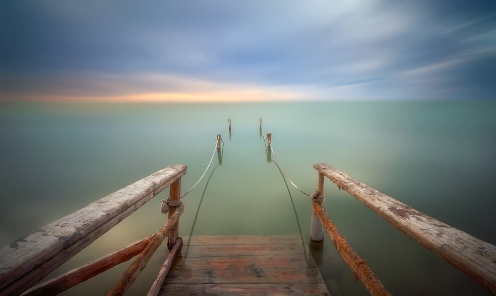 Misty Pier Horizon by Bartolome Lopez — canvas wall art