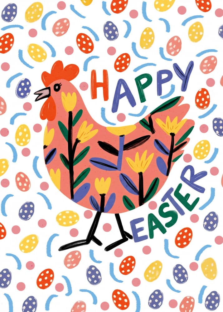 Happy Easter Chicken by Pictufy Studio IV — canvas wall art
