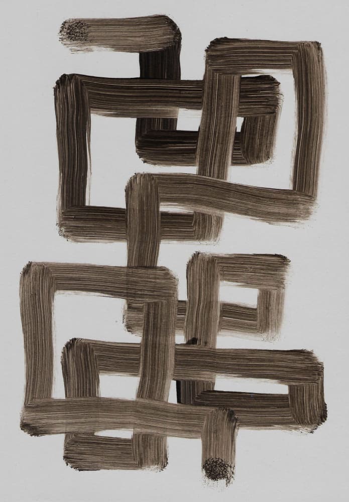 Abstract Interlaced Strokes by Santhosh ch — canvas wall art