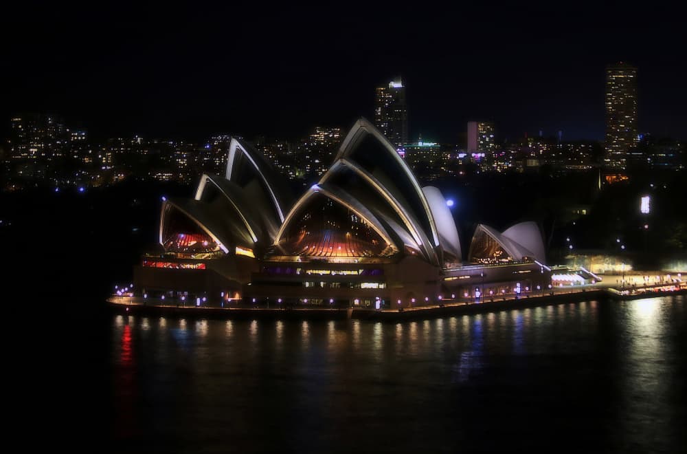 Iconic Sydney Night by Zina Heg — canvas wall art