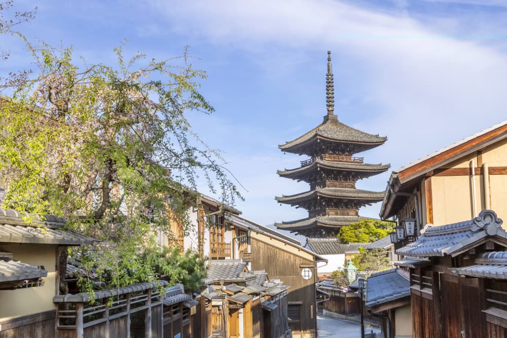 Historic Kyoto Pagoda Street by Melanie Viola — canvas wall art