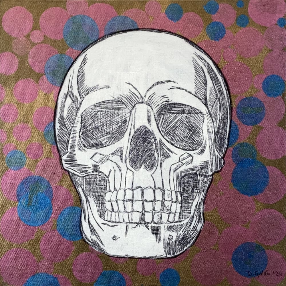Pop Art Skull by David Galan — canvas wall art