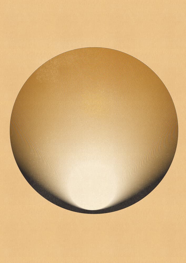 Concentric Golden Glow by Nicholas — canvas wall art