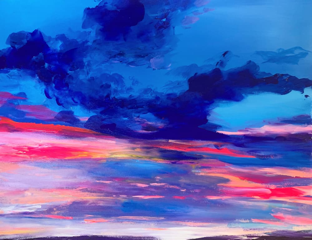 Vibrant Sunset Sky by Christine Lindstrom — canvas wall art