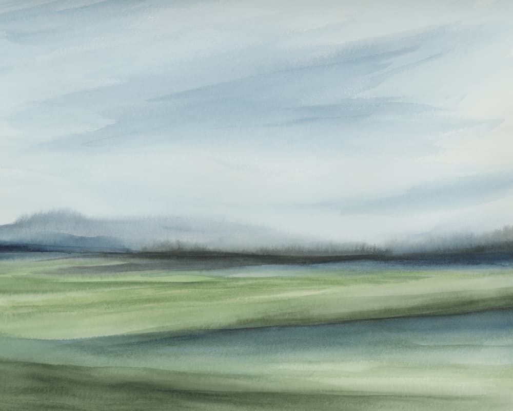 Tranquil Green Horizon by Rachel Elise — canvas wall art