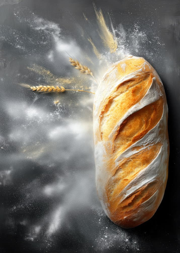 Warm Rustic Bread by Justyna Jaszke — canvas wall art