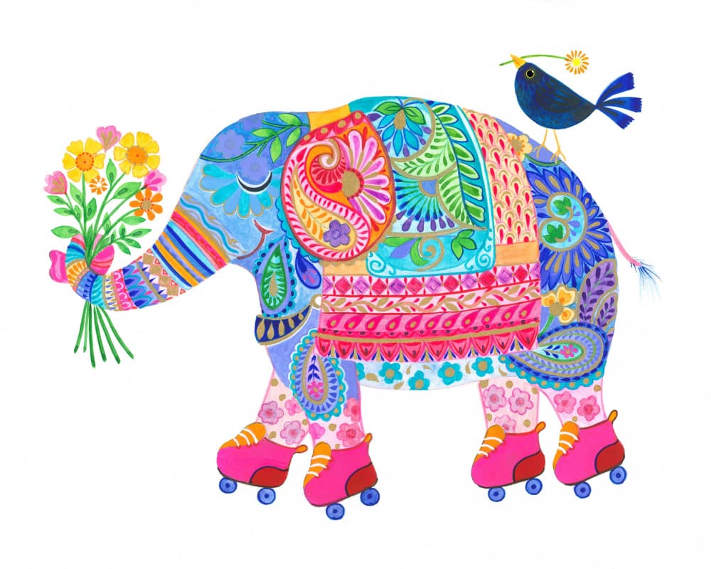Fabulous Fanfan the Elephant by Isabelle Brent — canvas wall art