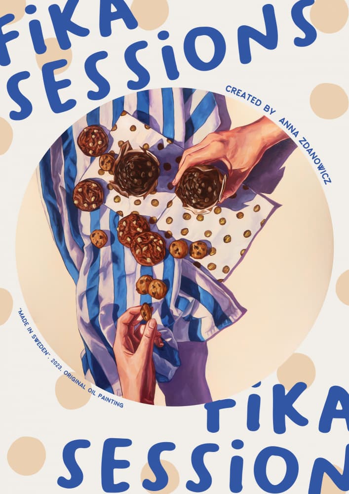 Fika Session by Anna Zdanowicz — canvas wall art