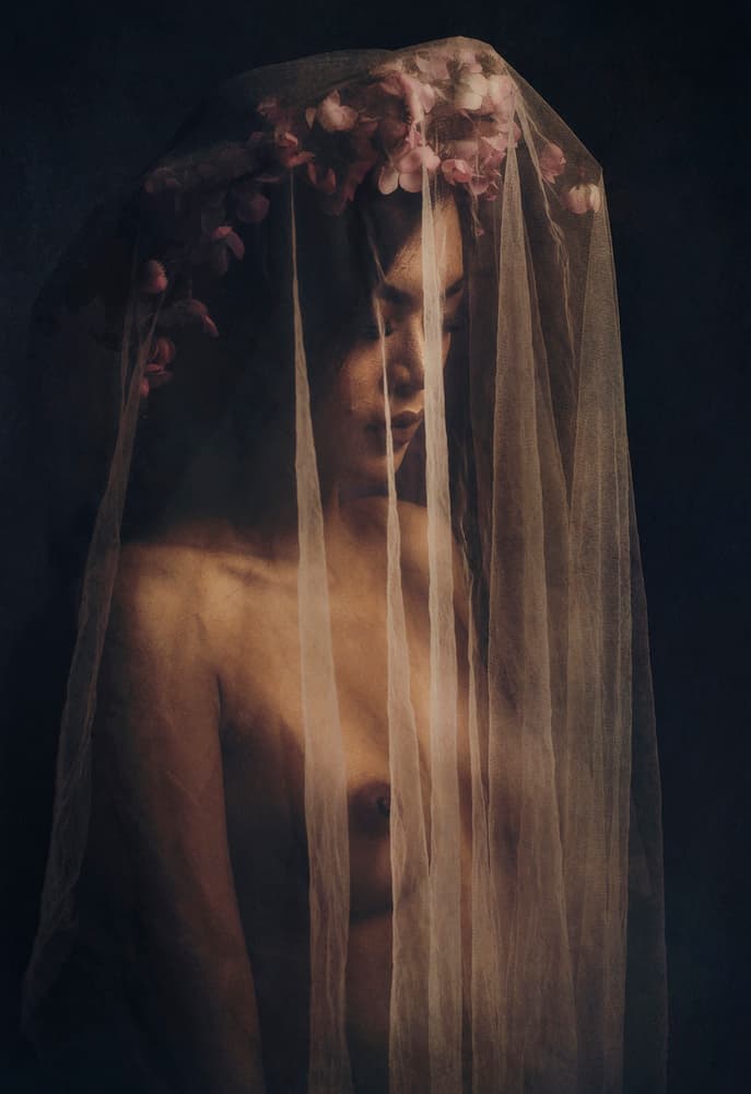 Veiled Floral Beauty by Hari Sulistiawan — canvas wall art