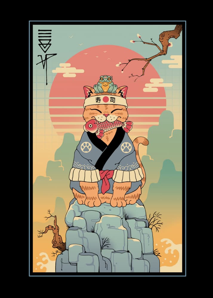 Croaker and Meowster Adventure by Vincent Trinidad — canvas wall art