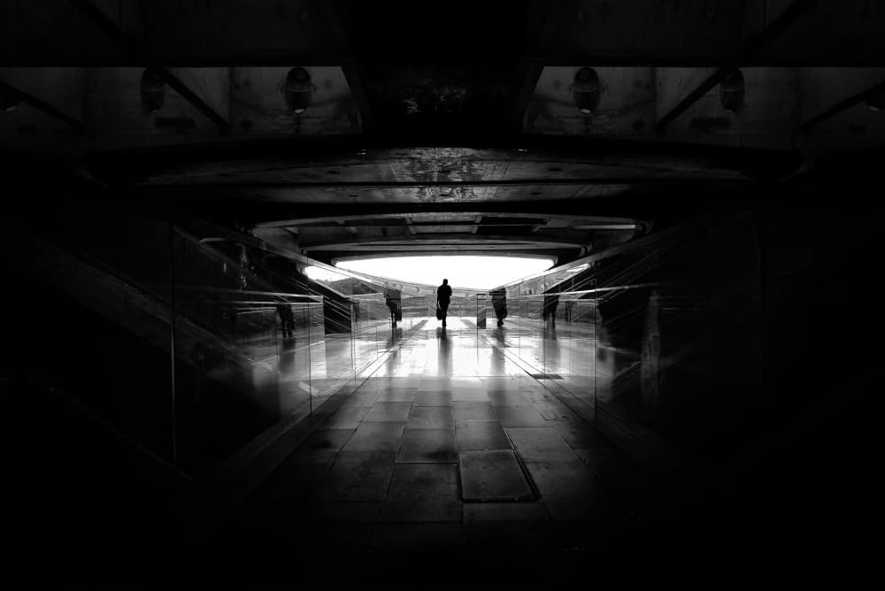 Solitary Figure In Light by Jorge Pimenta — canvas wall art