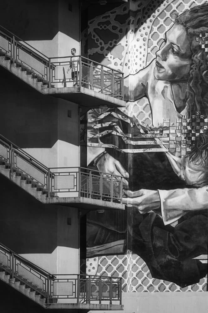Urban Mural Woman by Oskar Baglietto — canvas wall art