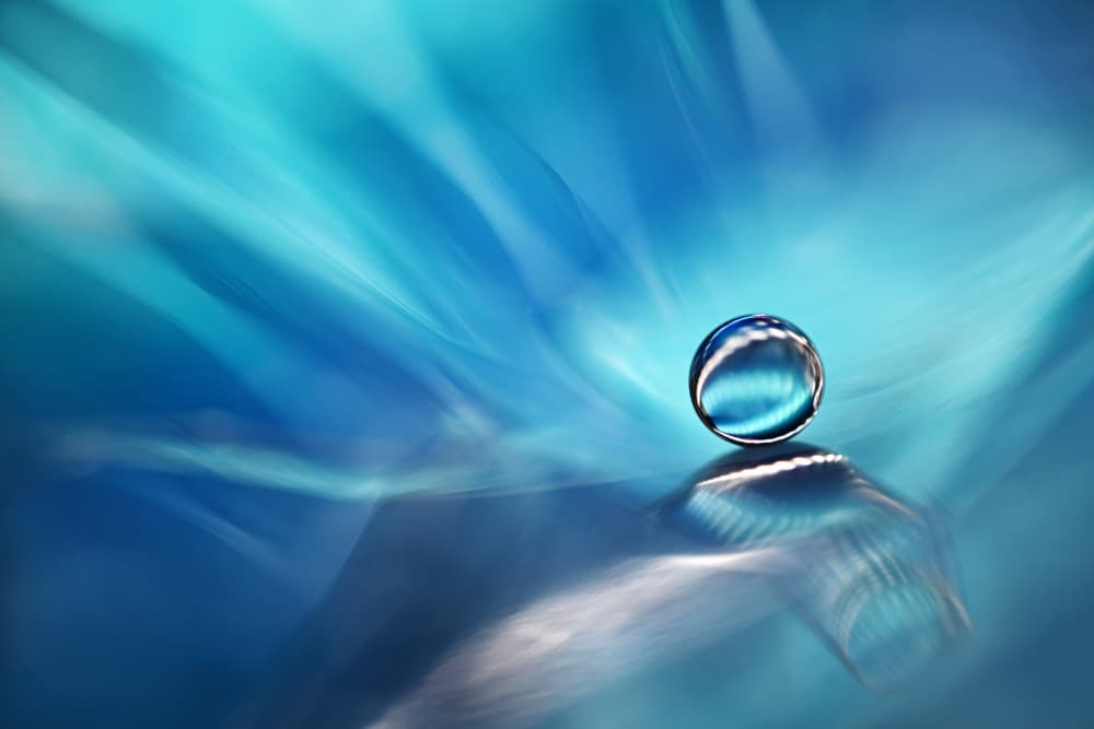 Aqua Liquid Sphere by Heidi Westum — canvas wall art