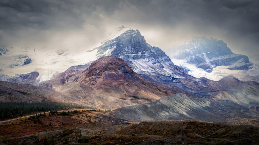 Dramatic Mountain Landscape by Ruiqing P. — canvas wall art