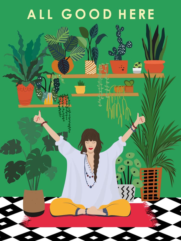 Good Vibes Plant Home by WallChart Art Studio — canvas wall art