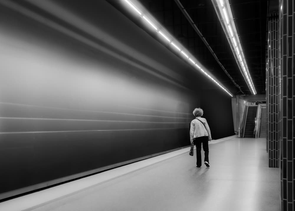 Solitary Urban Corridor by Andy Dauer — canvas wall art