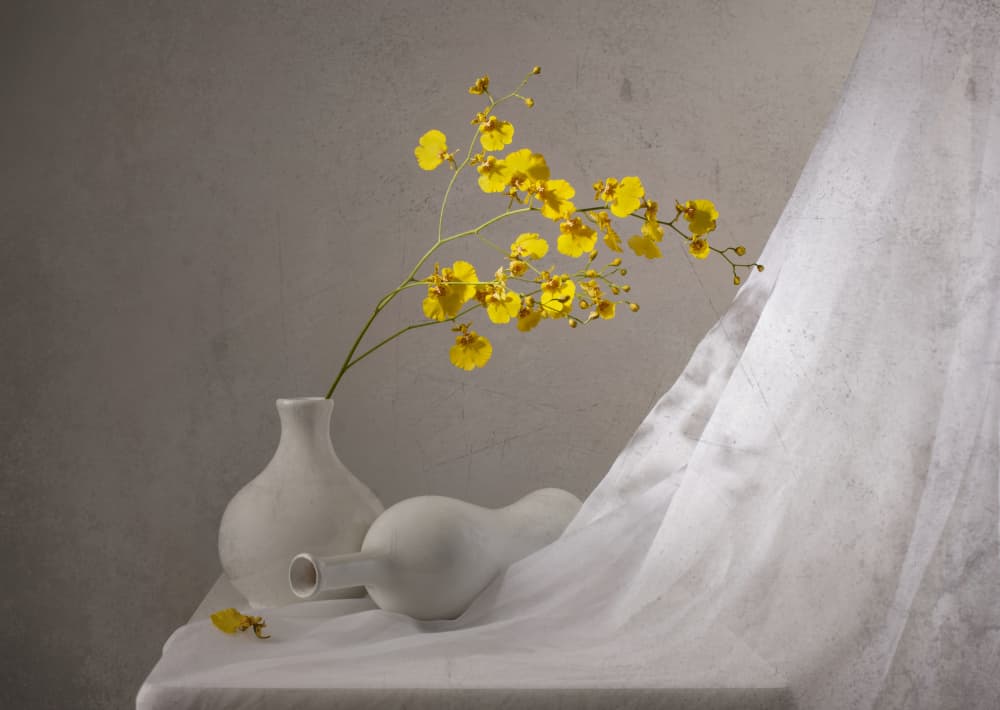 Yellow Orchids Still Life by Margareth Perfoncio — canvas wall art
