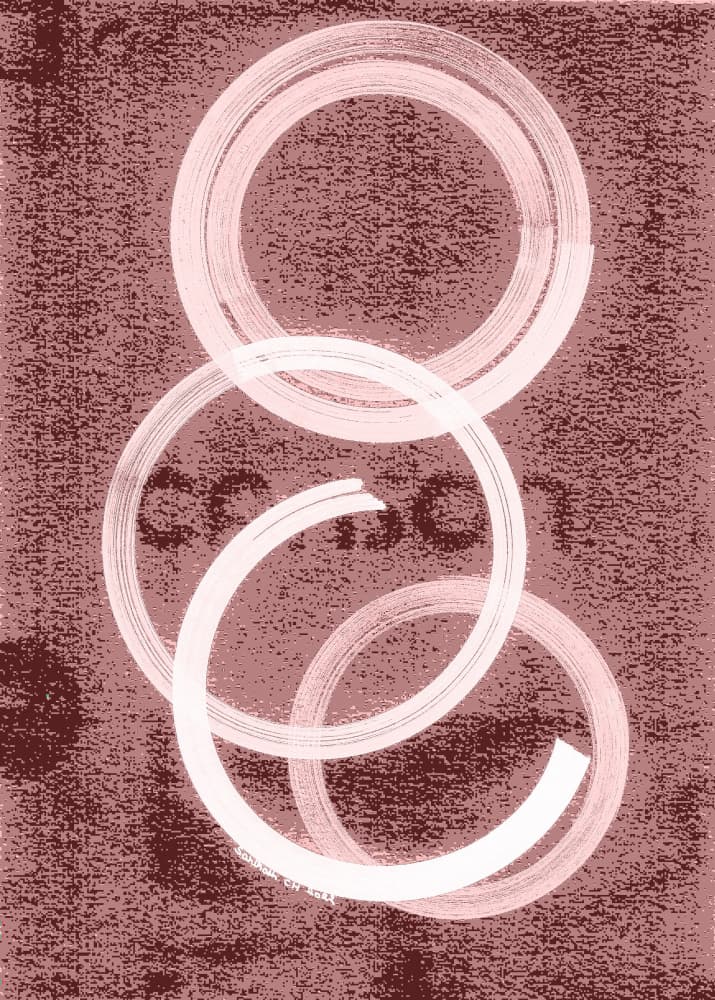 Overlapping Abstract Rings by Santhosh ch — canvas wall art