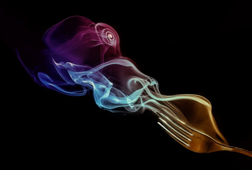 Vibrant Smoke Fork by Aida Ianeva — canvas wall art
