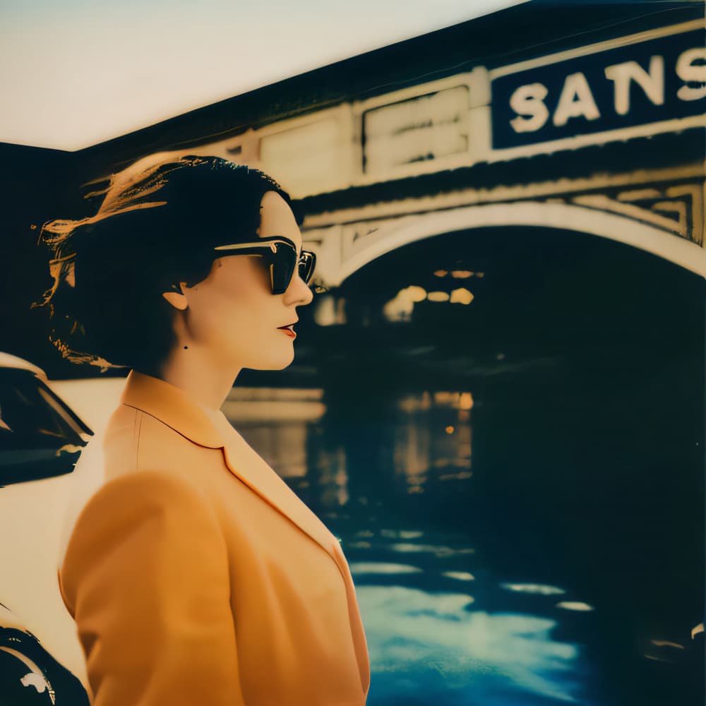 Chic Woman City Gaze by Cicero Spin — canvas wall art