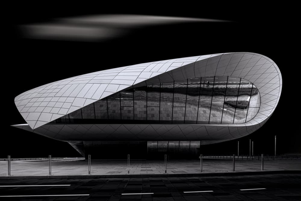 Modern Curved Architecture by Rolf Endermann — canvas wall art