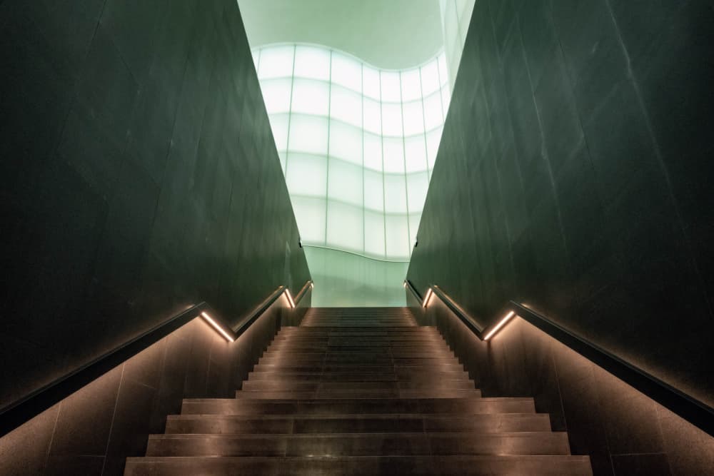 Modern Light Stairway by Linda Wride — canvas wall art