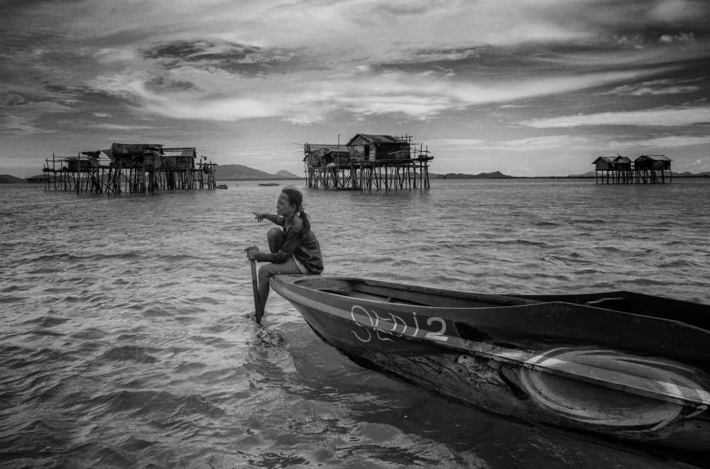 Girl by Water Village by John Yuk Kong Chung — canvas wall art