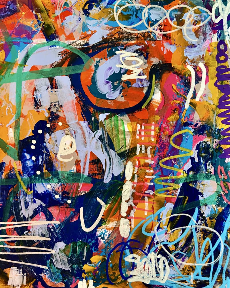 Vibrant Abstract Energy by Irene Chua — canvas wall art
