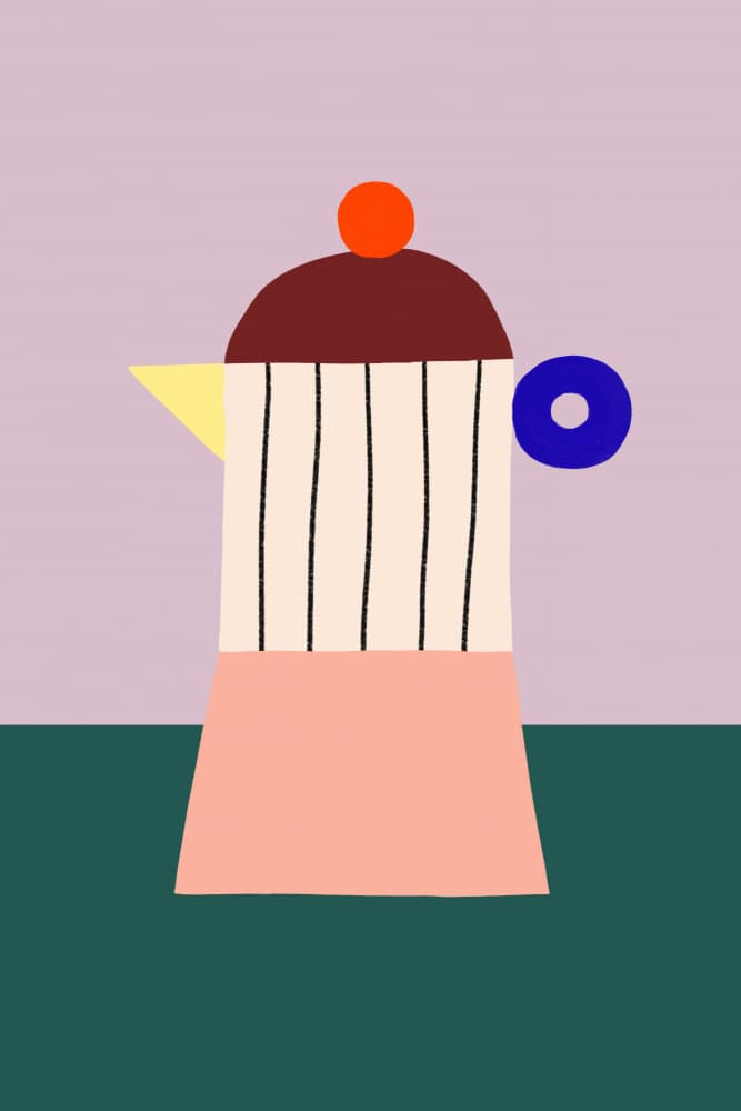 Modern Moka Pot by Maren Gross — canvas wall art