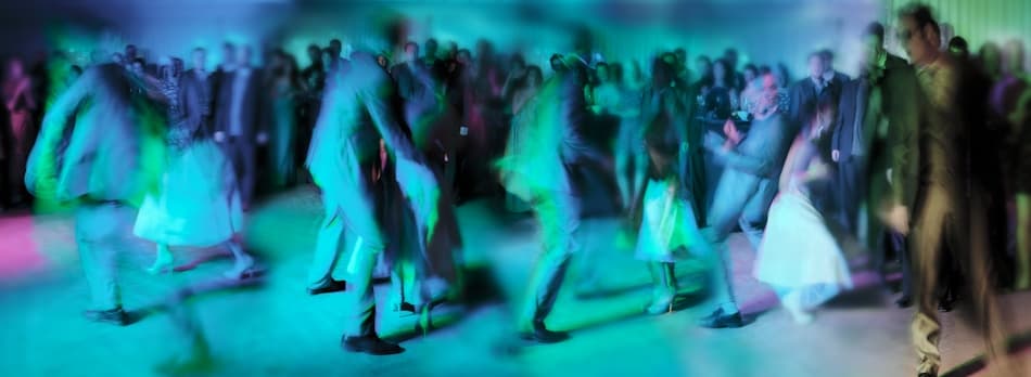 Energetic Dance Party by Hilde Ghesquiere — canvas wall art