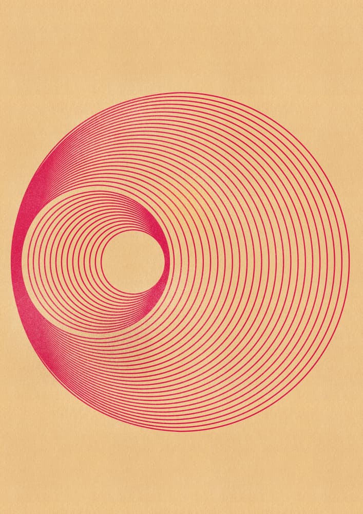Flowing Geometric Circles by Nicholas — canvas wall art