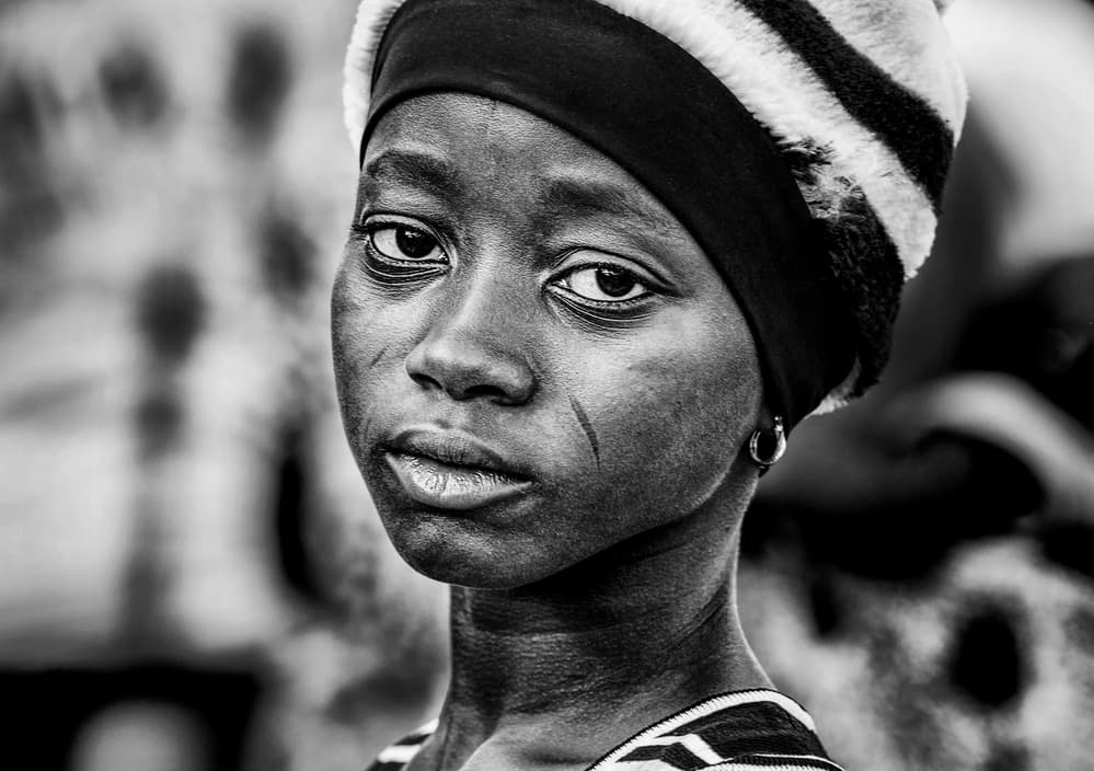African Woman with Scars by Joxe Inazio Kuesta Garmendia — canvas wall art