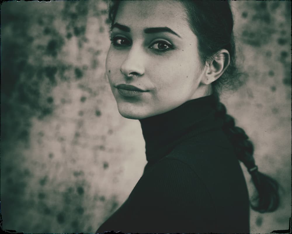 Mysterious Woman Direct Gaze by Jacob Tuinenga — canvas wall art