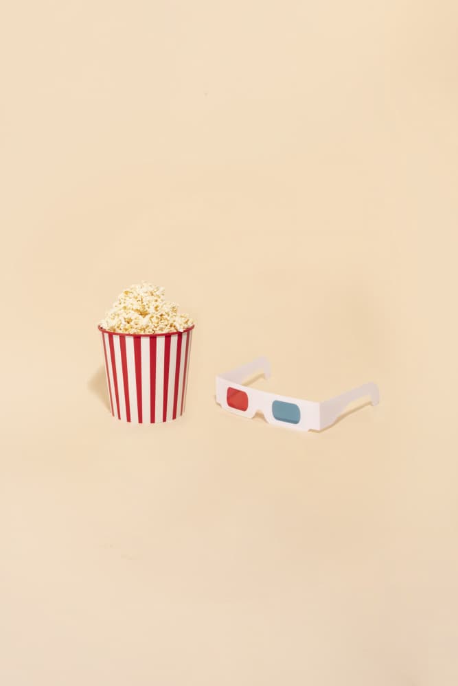 Movie Night Essentials by Julia Ramiro — canvas wall art